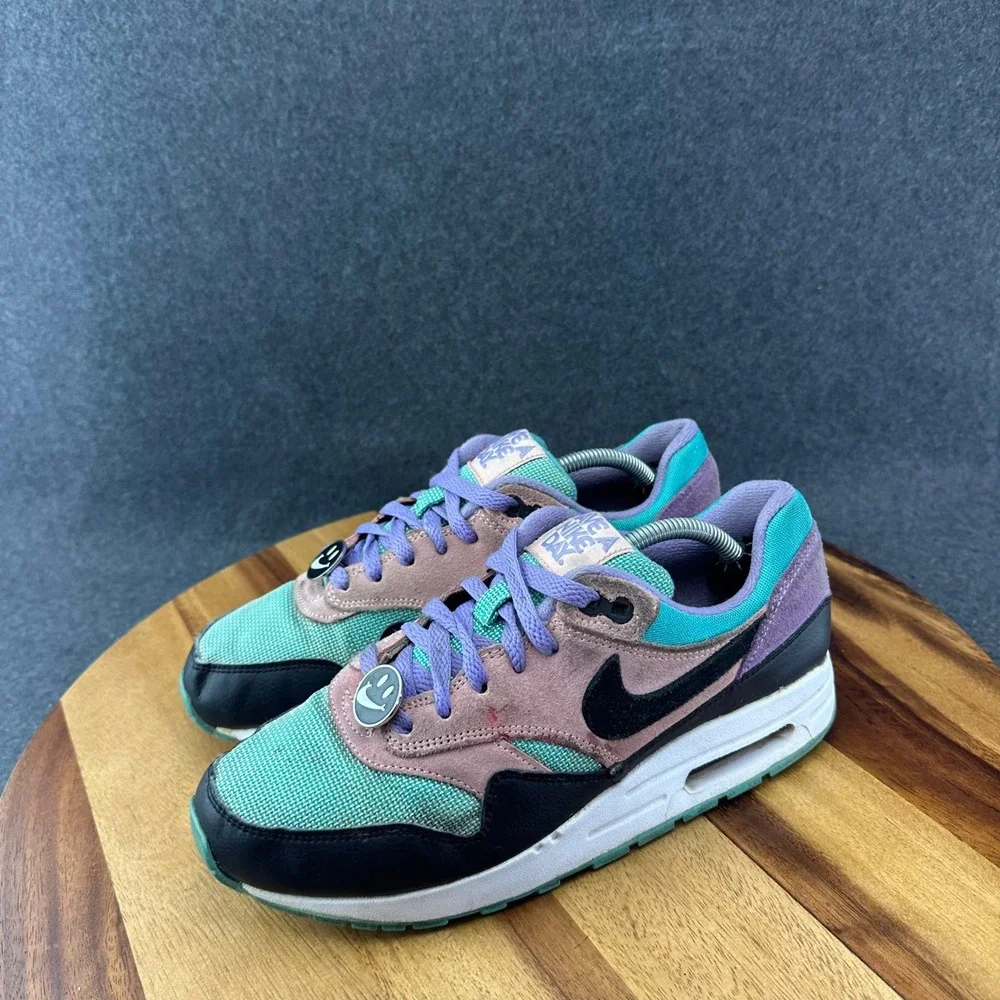 Nike Air Max 1 GS Have A Nike Day Teal Purple Pink Black Leather 6.5Y AT8131-001